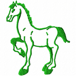 Horses Embroidery Design 6 Horses Embroidery Design 6